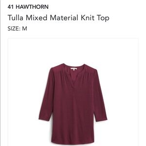 41 Hawthorn, burgundy top. NWT